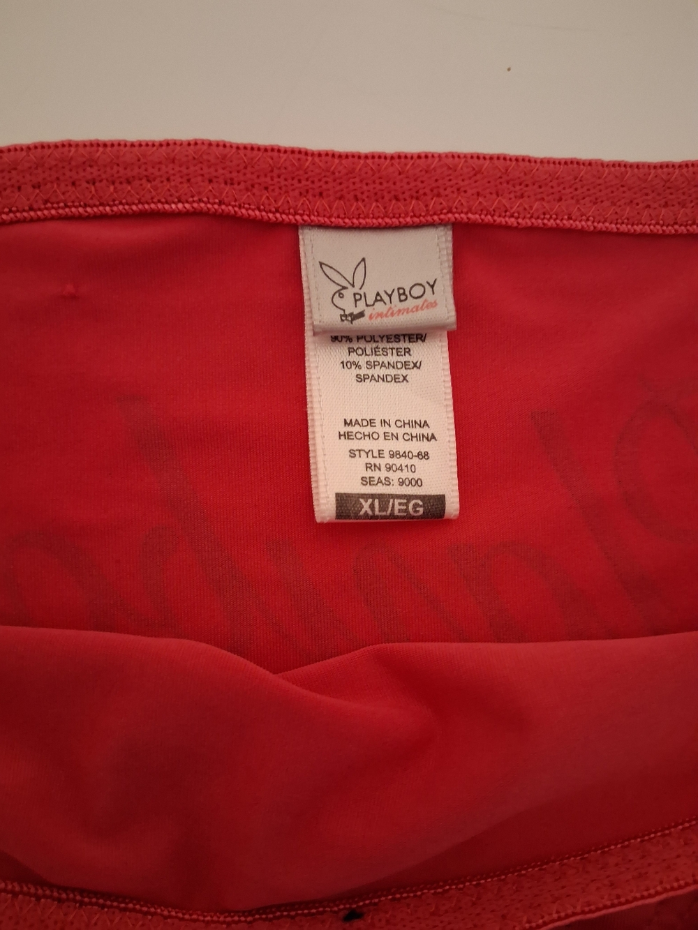 PLAYBOY Red Women's Briefs - Solid Stretch Bikini - Picture 3 of 4